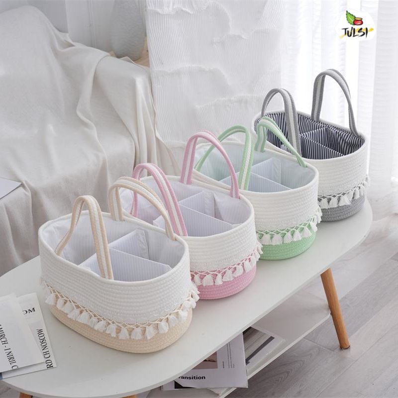 Handmade BABY DIAPER CUTE CADDY BAG with multiple storage/kids miscellaneous items carrying Bag