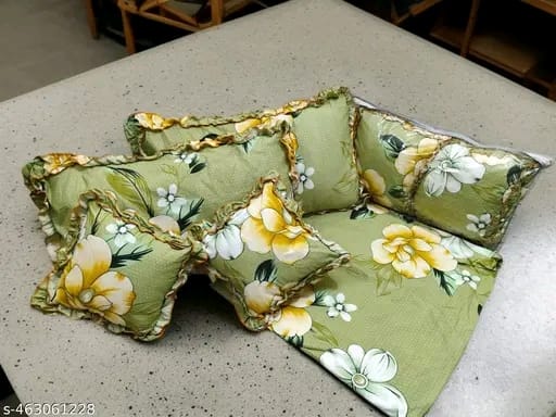 5-Piece King Size Bedsheet Set - Includes 1 Bedsheet, 2 Decorative Cushion Covers, 2 Pillow Covers - Luxury Bedding for Stylish Bedroom