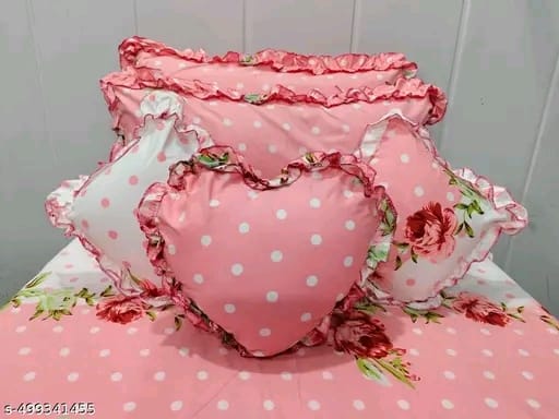 5-Piece King Size Bedsheet Set - Includes 1 Bedsheet, 2 Decorative Cushion Covers, 2 Pillow Covers - Luxury Bedding for Stylish Bedroom