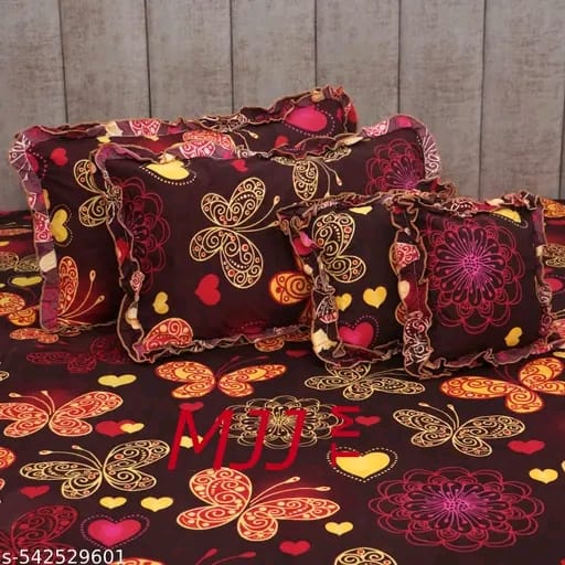 5-Piece King Size Bedsheet Set - Includes 1 Bedsheet, 2 Decorative Cushion Covers, 2 Pillow Covers - Luxury Bedding for Stylish Bedroom