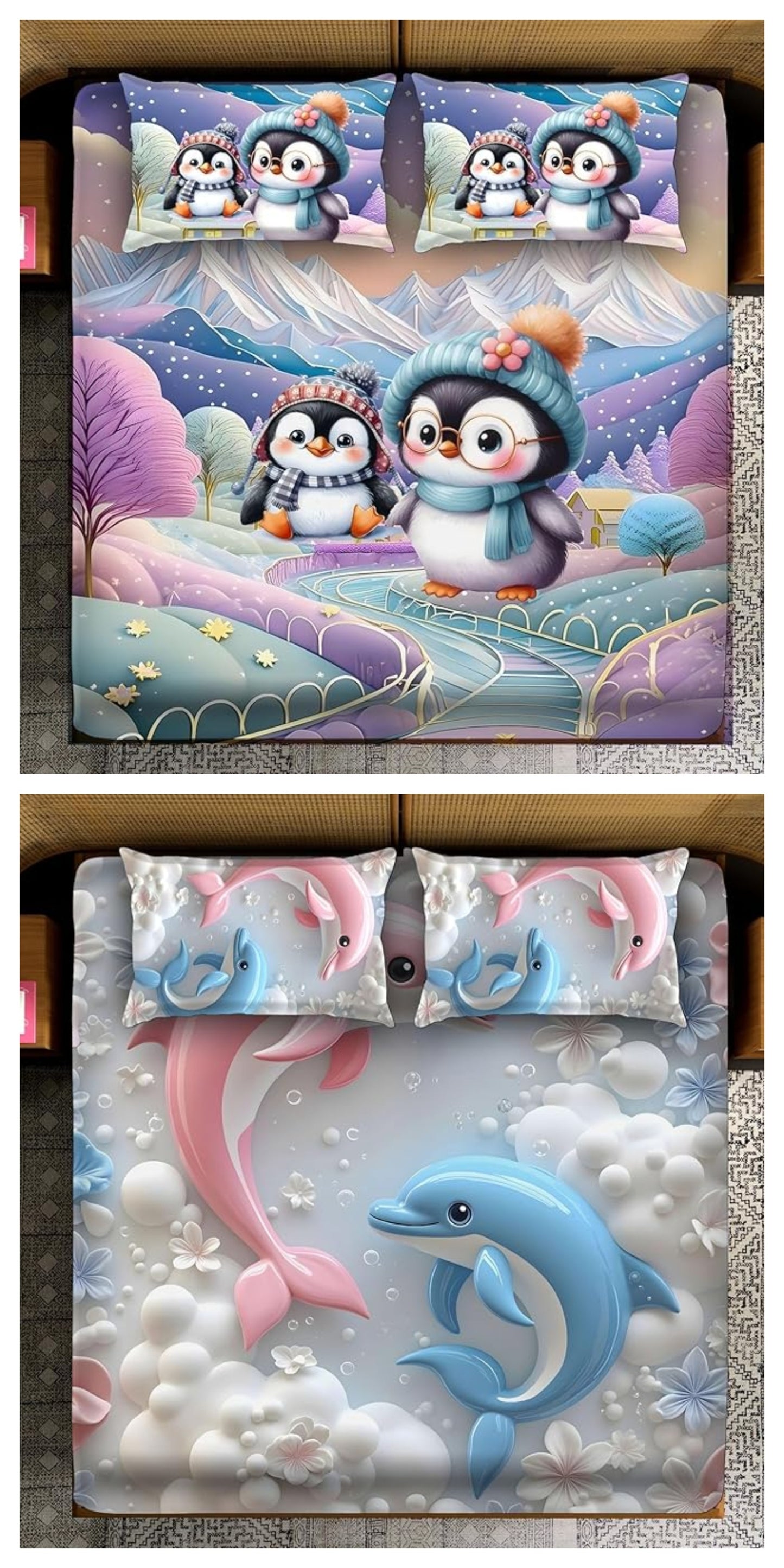 7D Luxury Bedsheet Combo(King Size 108*108 inch) – Buy 1 Get 1 Free 🌸