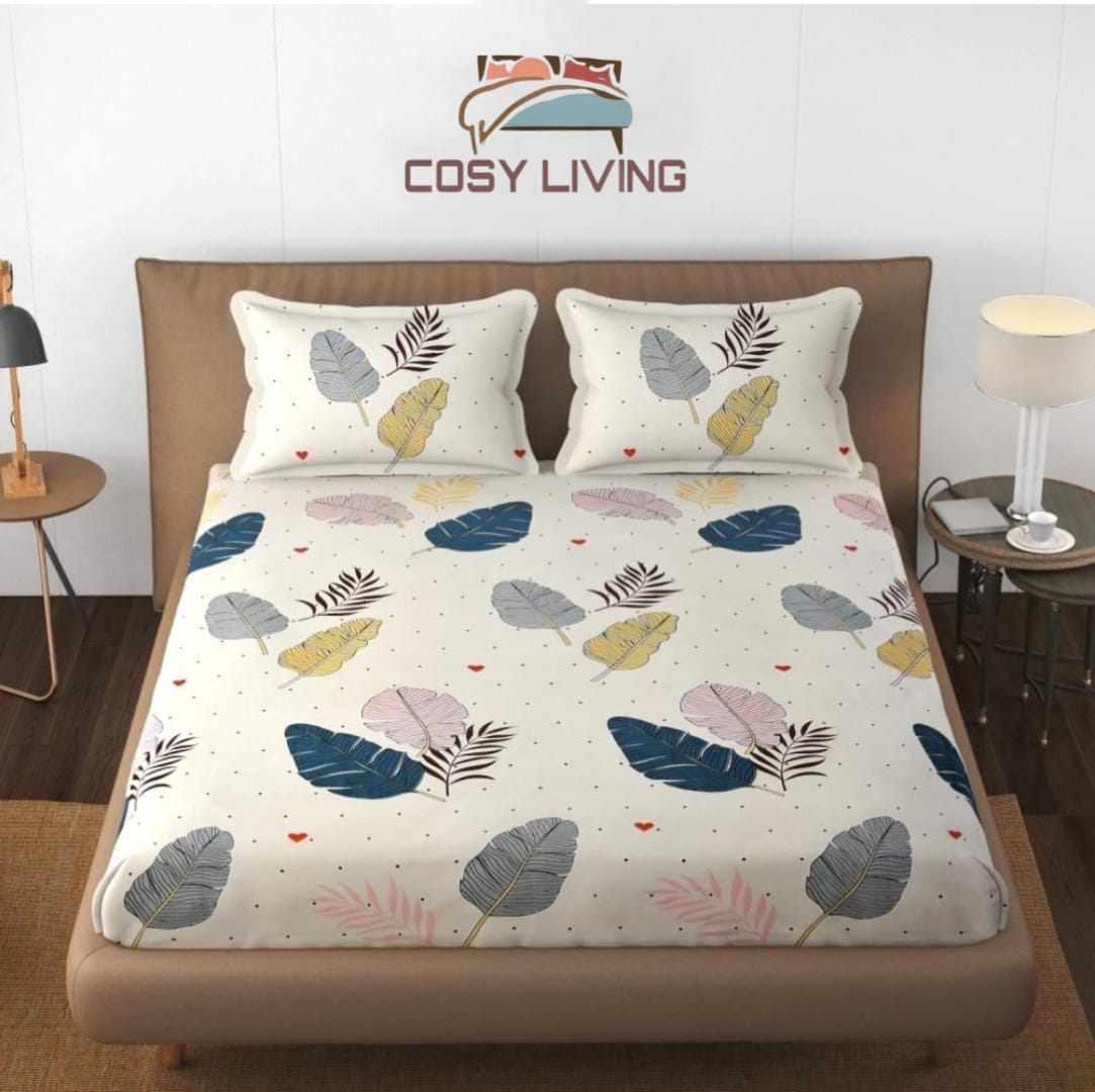 King Size Elastic Fitted Cotton Bedsheet