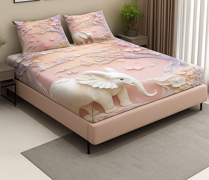 🌸 7D Luxury Panel Bedsheet Combo(King Size 108*108 inch) – Buy 1 Get 1 Free 🌸