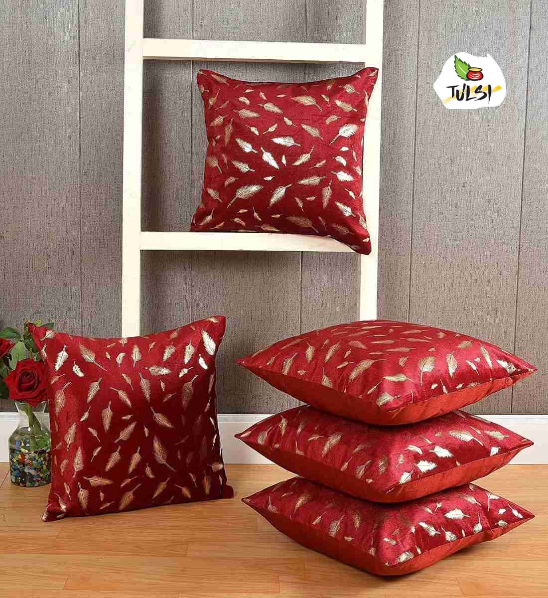 Premium Soft Faux Feather Cushion Covers ( Set of 5pcs )
