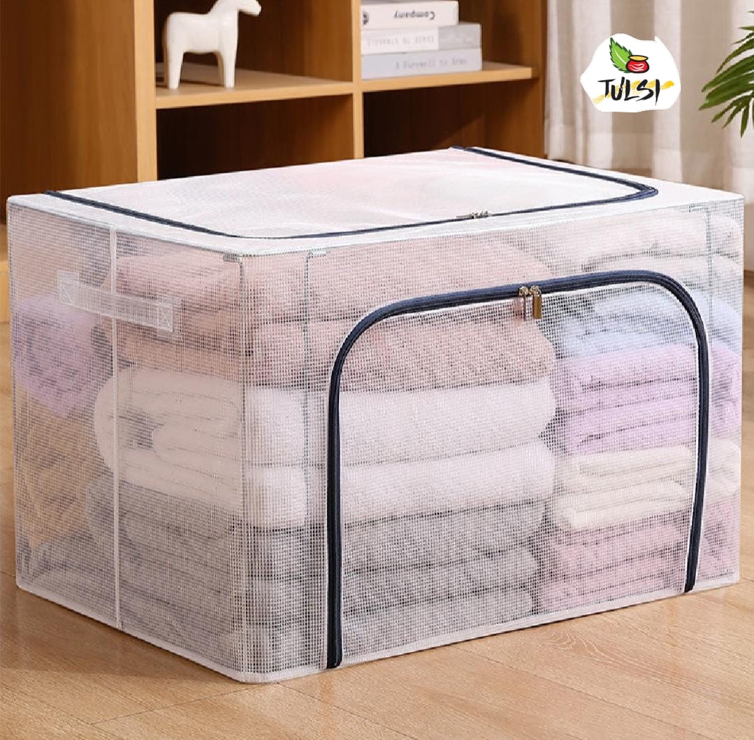 Storage Container Transparent Stackable Concise Ziped Storage Container
