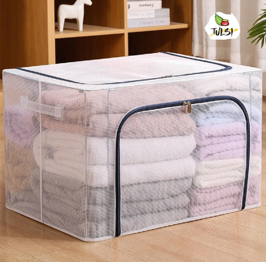 Storage Container Transparent Stackable Concise Ziped Storage Container