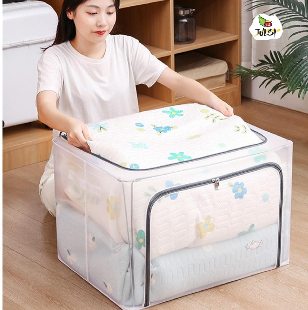 Storage Container Transparent Stackable Concise Ziped Storage Container