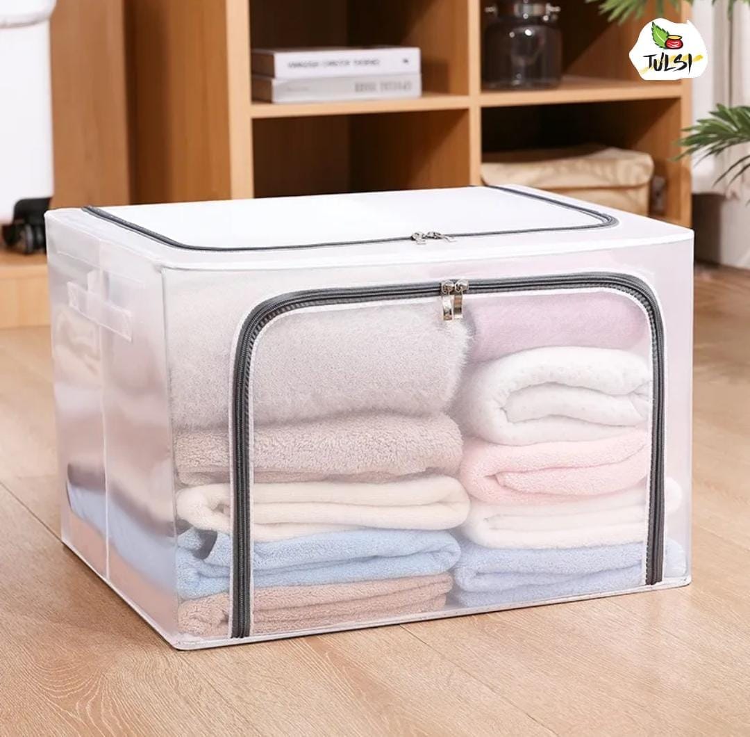 Storage Container Transparent Stackable Concise Ziped Storage Container