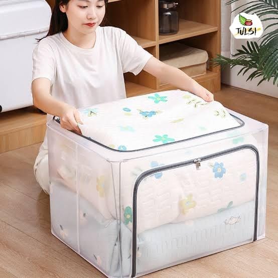 Storage Container Transparent Stackable Concise Ziped Storage Container