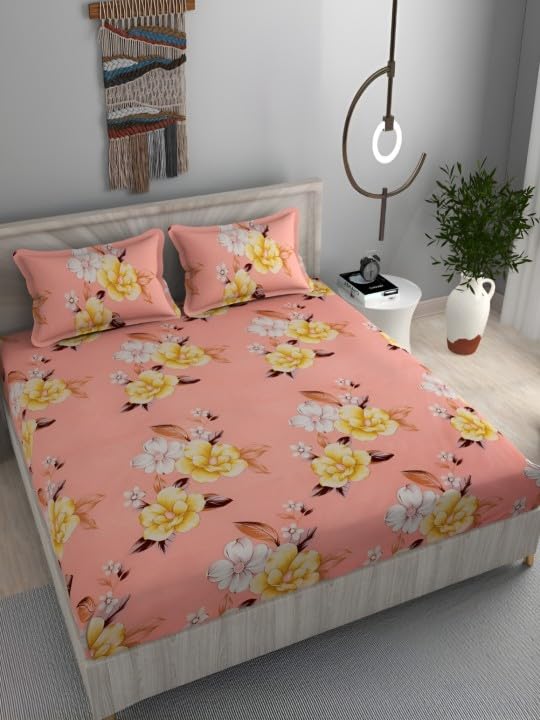 Premium  Elastic Bedsheets With Two Pillow Covers(Buy 1 Get 1 Free)