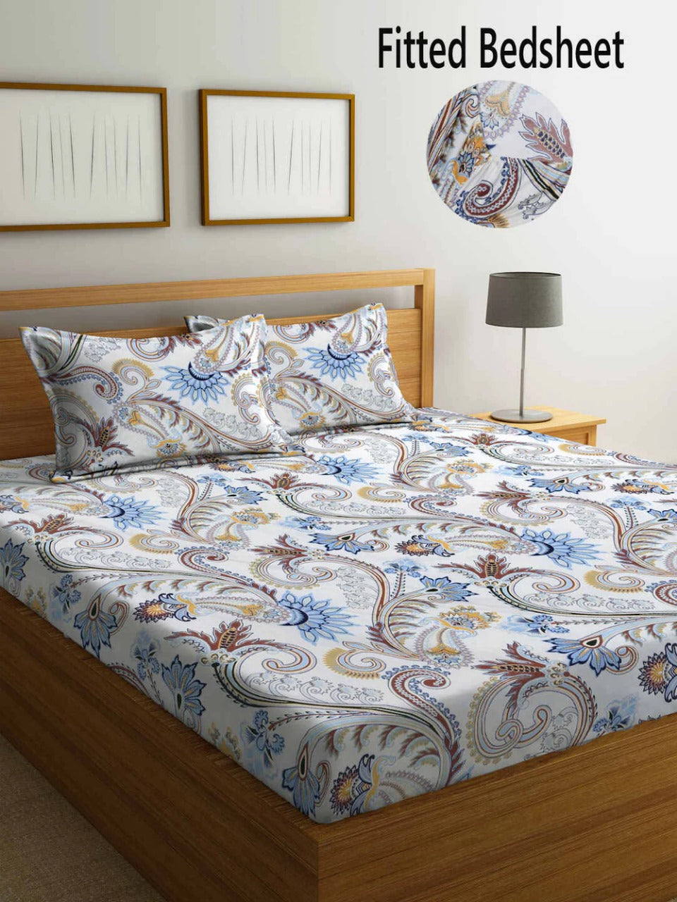 Premium  Elastic Bedsheets With Two Pillow Covers(Buy 1 Get 1 Free)