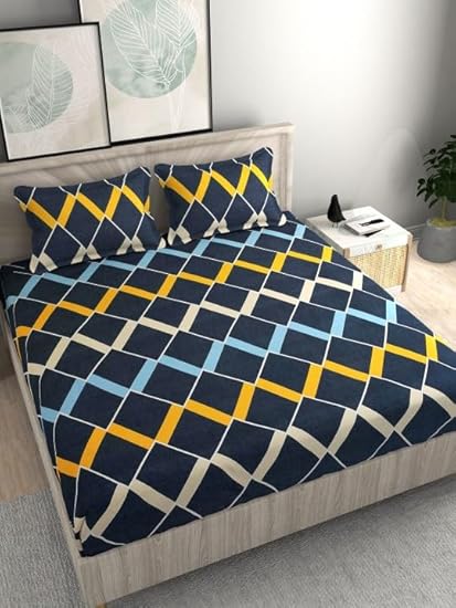 Premium  Elastic Bedsheets With Two Pillow Covers(Buy 1 Get 1 Free)