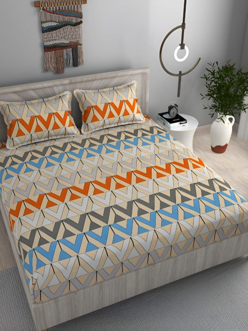 Premium  Elastic Bedsheets With Two Pillow Covers(Buy 1 Get 1 Free)
