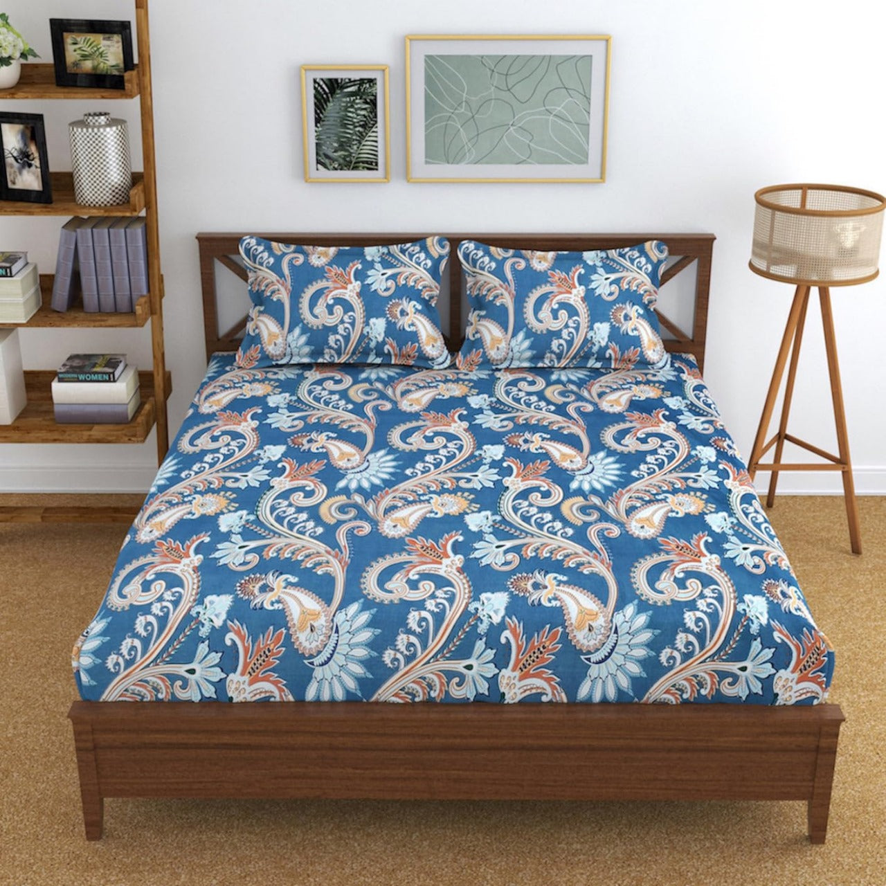 Premium  Elastic Bedsheets With Two Pillow Covers(Buy 1 Get 1 Free)