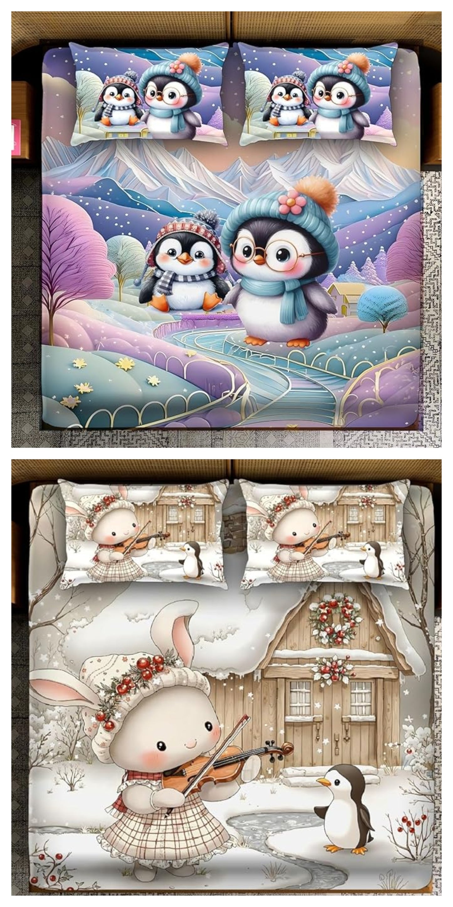 🌸 7D Luxury Panel Bedsheet Combo(King Size 108*108 inch) – Buy 1 Get 1 Free 🌸