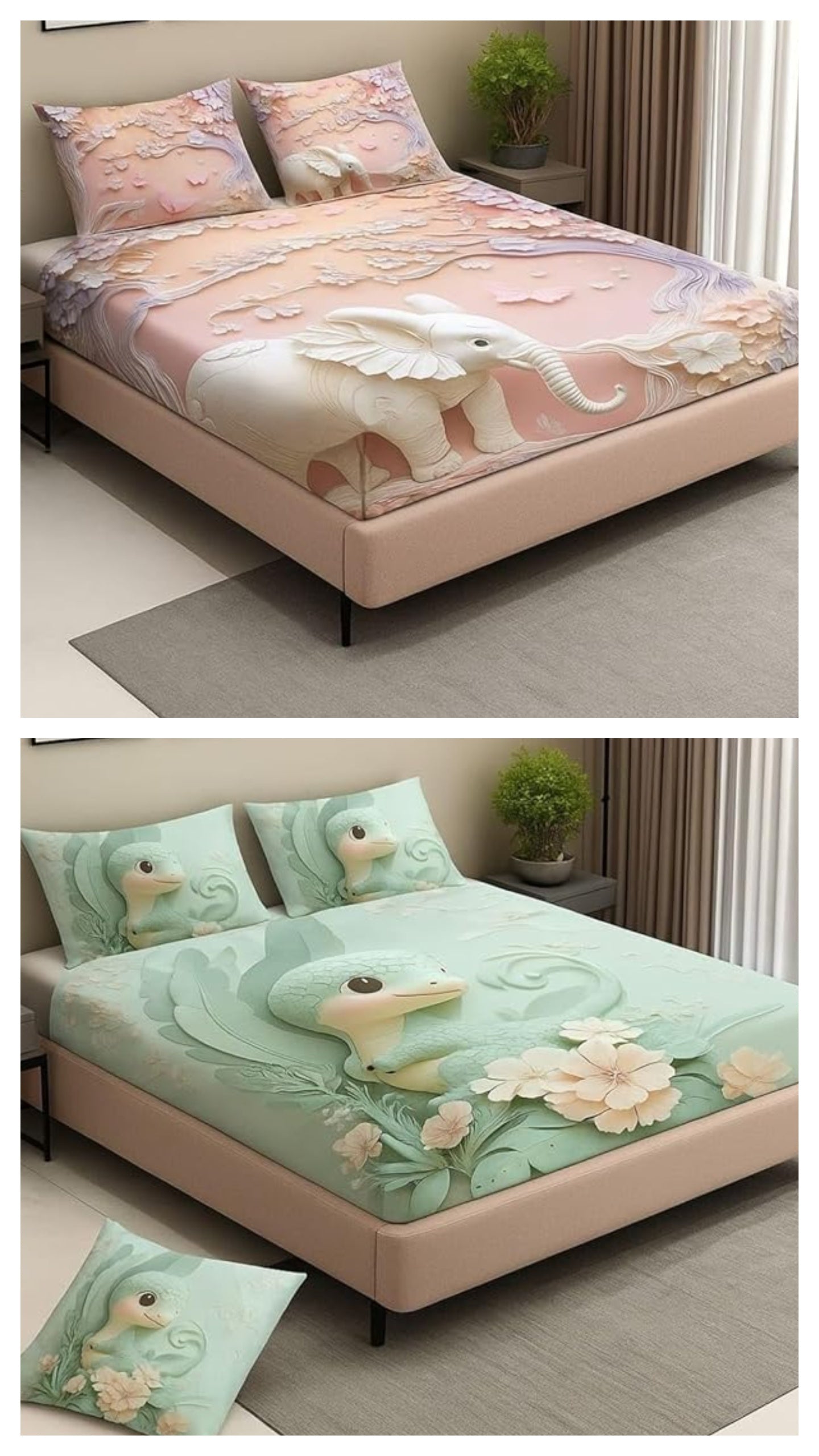 7D Luxury Bedsheet Combo(King Size 108*108 inch) – Buy 1 Get 1 Free 🌸