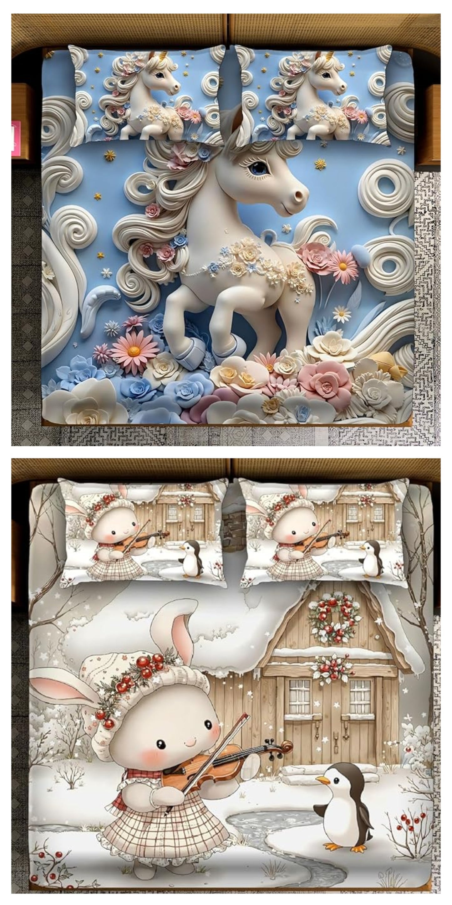 7D Luxury Bedsheet Combo(King Size 108*108 inch) – Buy 1 Get 1 Free 🌸