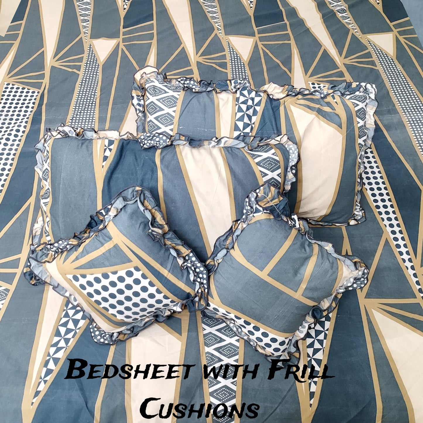 5-Piece King Size Bedsheet Set - Includes 1 Bedsheet, 2 Decorative Cushion Covers, 2 Pillow Covers - Luxury Bedding for Stylish Bedroom